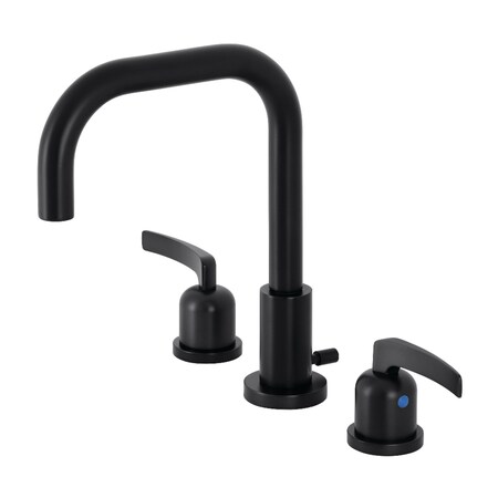 Kingston Brass FSC8930EFL Centurion Widespread Bathroom Faucet W/ Brass Pop-Up, Black FSC8930EFL